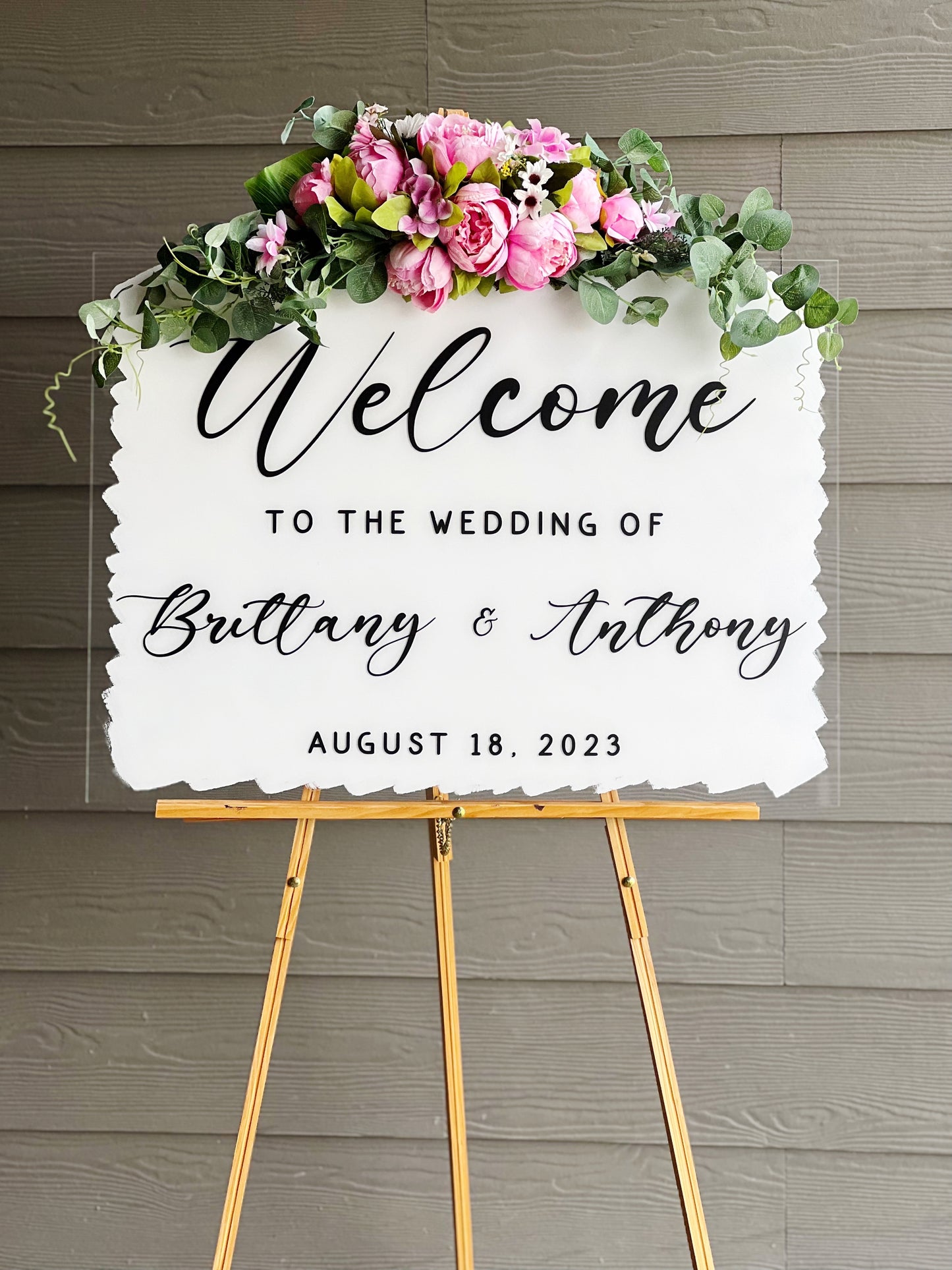 Acrylic Wedding Welcome Sign | Welcome to our Wedding Sign