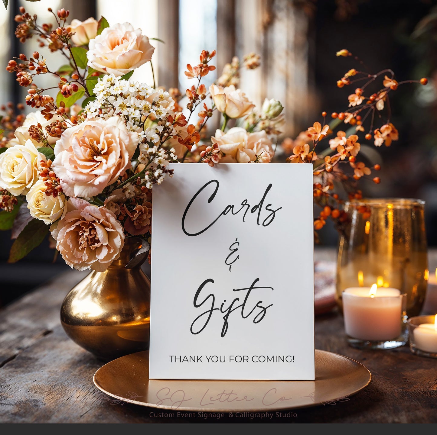 Wedding Guest Book Sign | Black and White Modern Minimalist Cards & Gifts Acrylic Sign