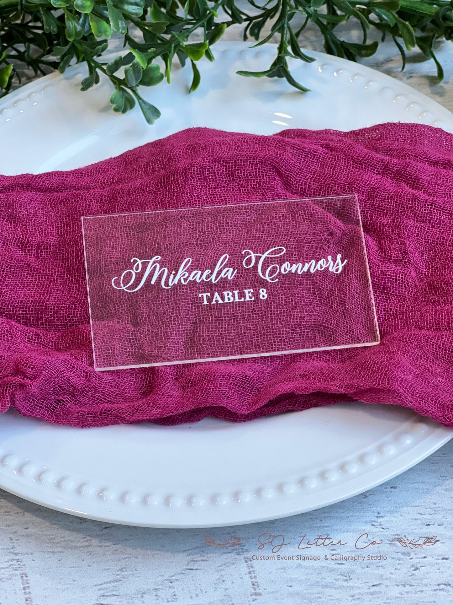 Acrylic Wedding Place Cards | Acrylic Wedding Escort Cards