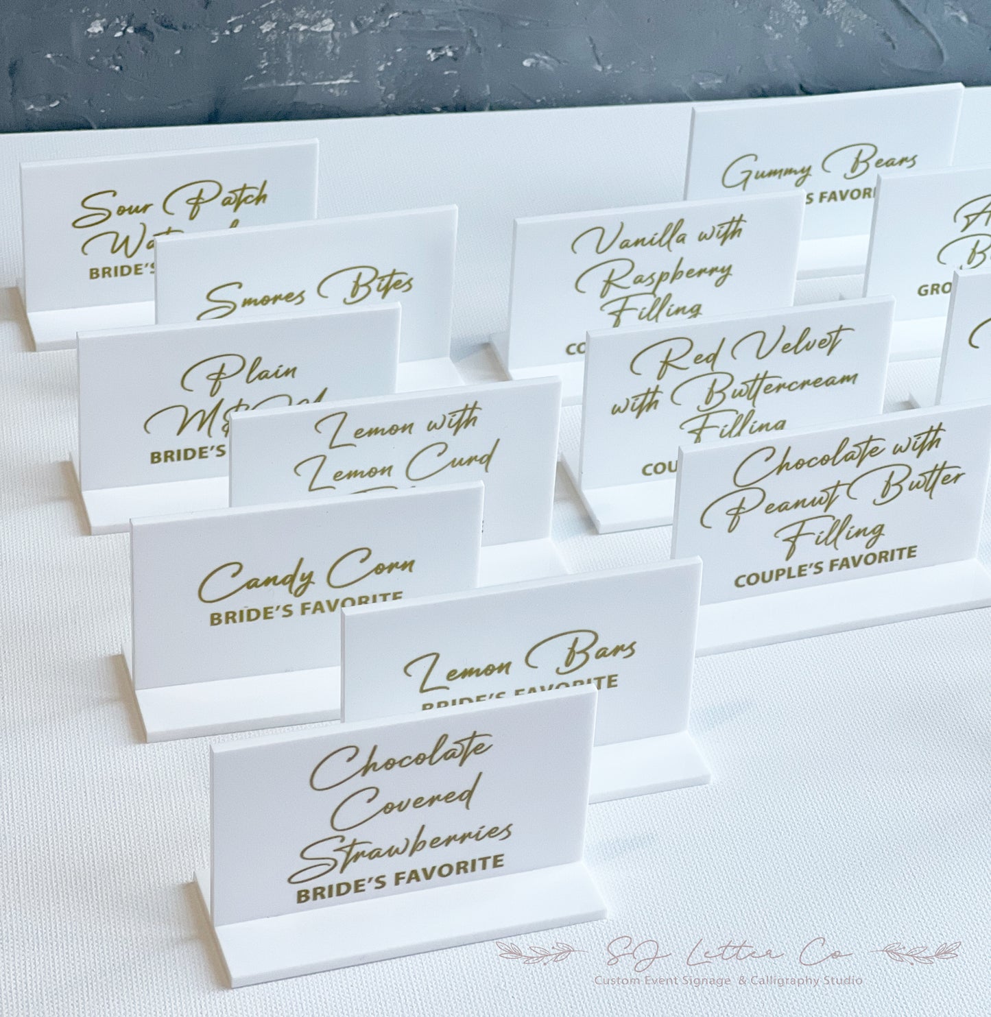 Buffet Food Acrylic Sign / Food Label Signs / Wedding Buffet Name Signs / Buffet Signage / Custom Acrylic Place Card Labels