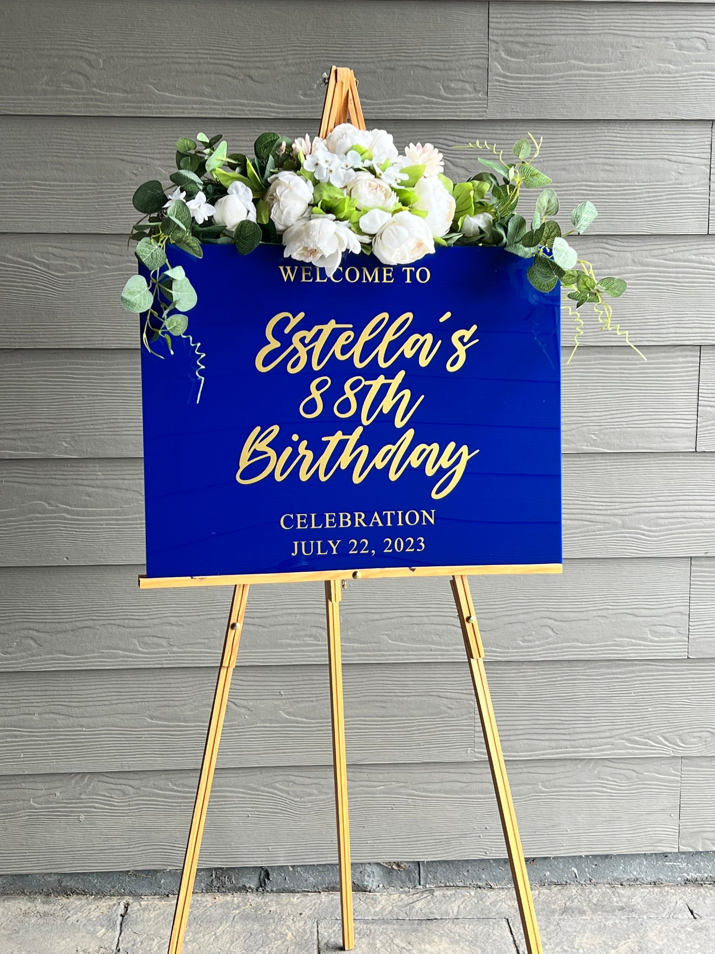 Acrylic Happy Birthday Welcome Sign