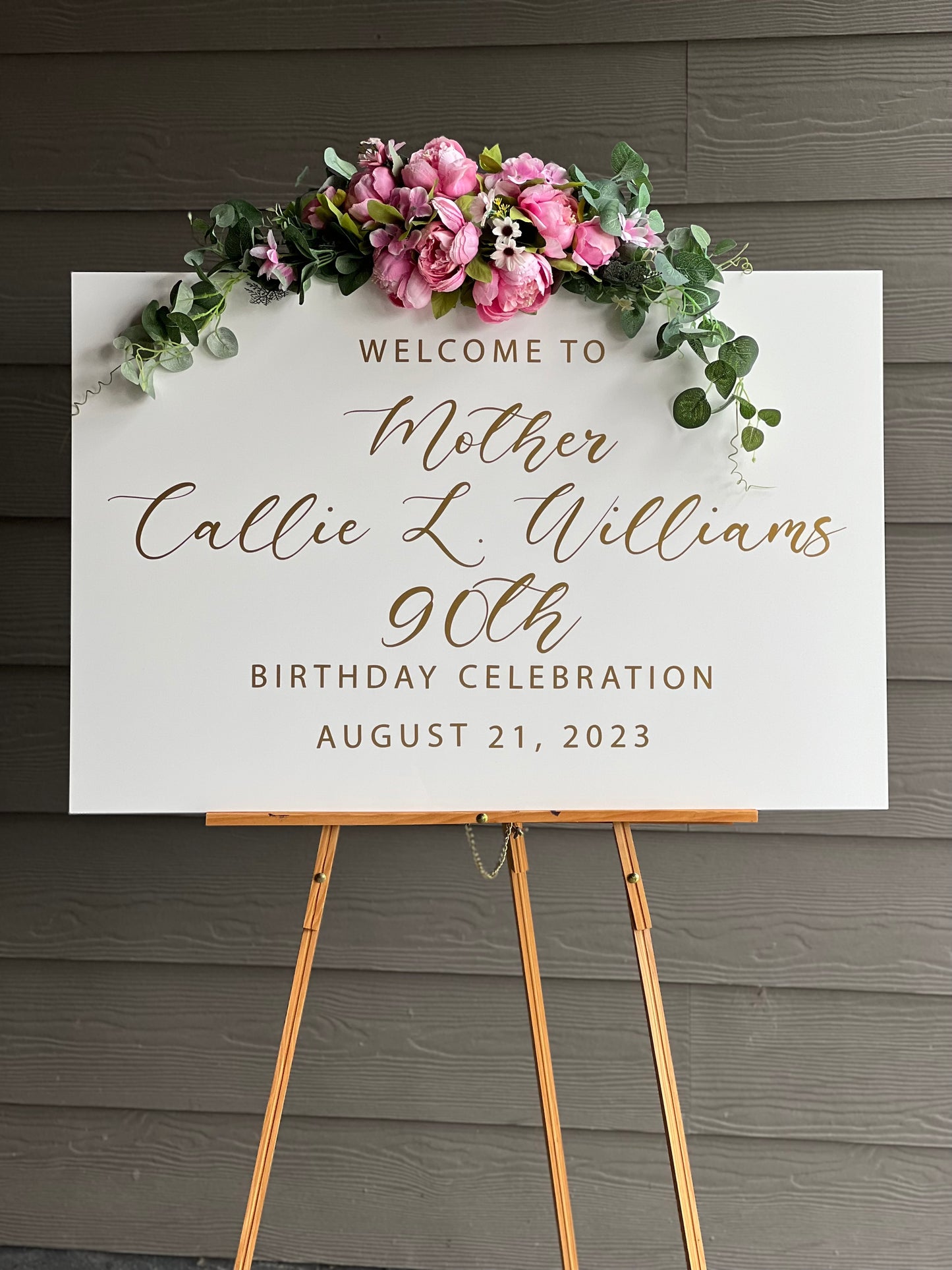 Acrylic Happy Birthday Welcome Sign