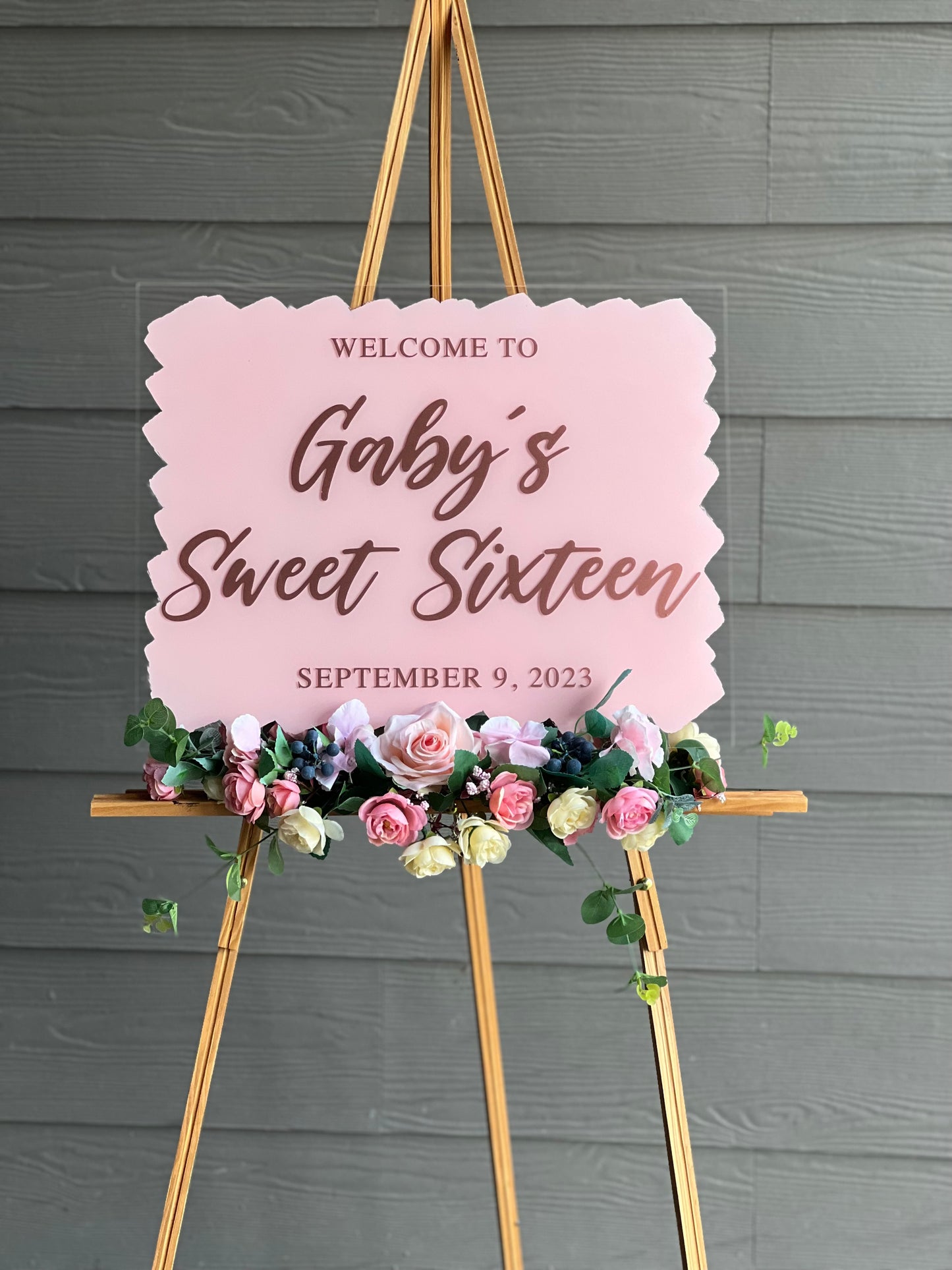 Sweet Sixteen Birthday Welcome Sign