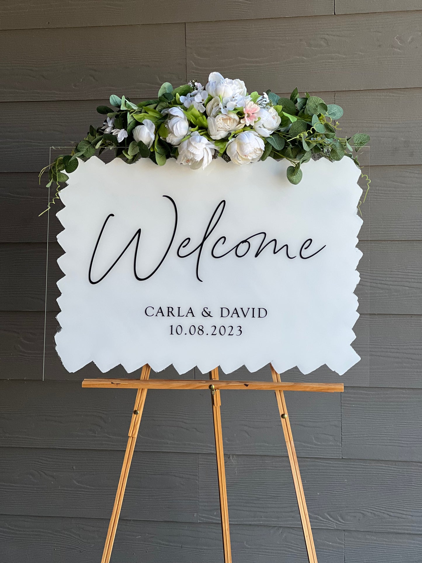 Acrylic Wedding Welcome Sign | Welcome to our Wedding Sign