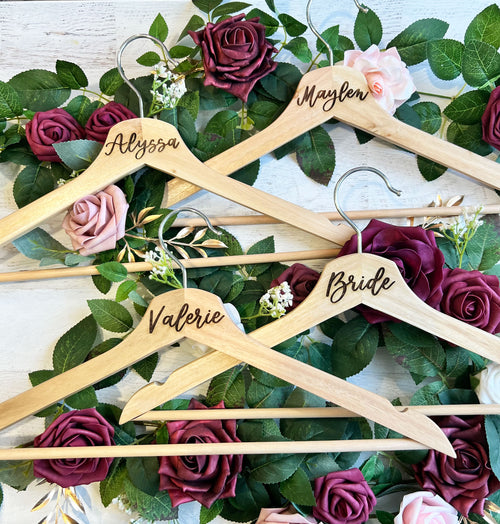 Personalized Engraved Bridal Gown Hanger