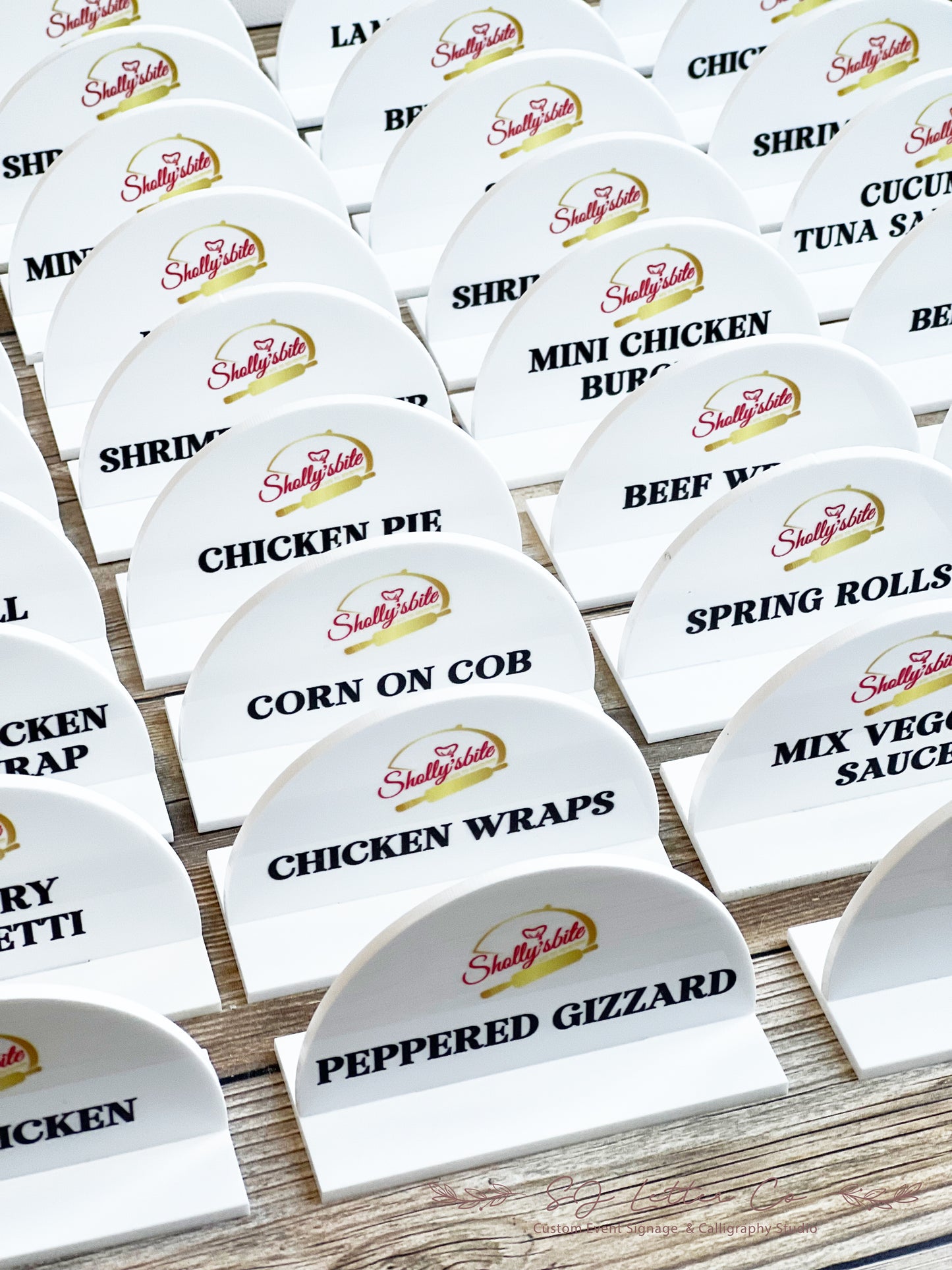 Restaurant Food Labels | Hotel Breakfast Bar Label | Business Product Sign Tag