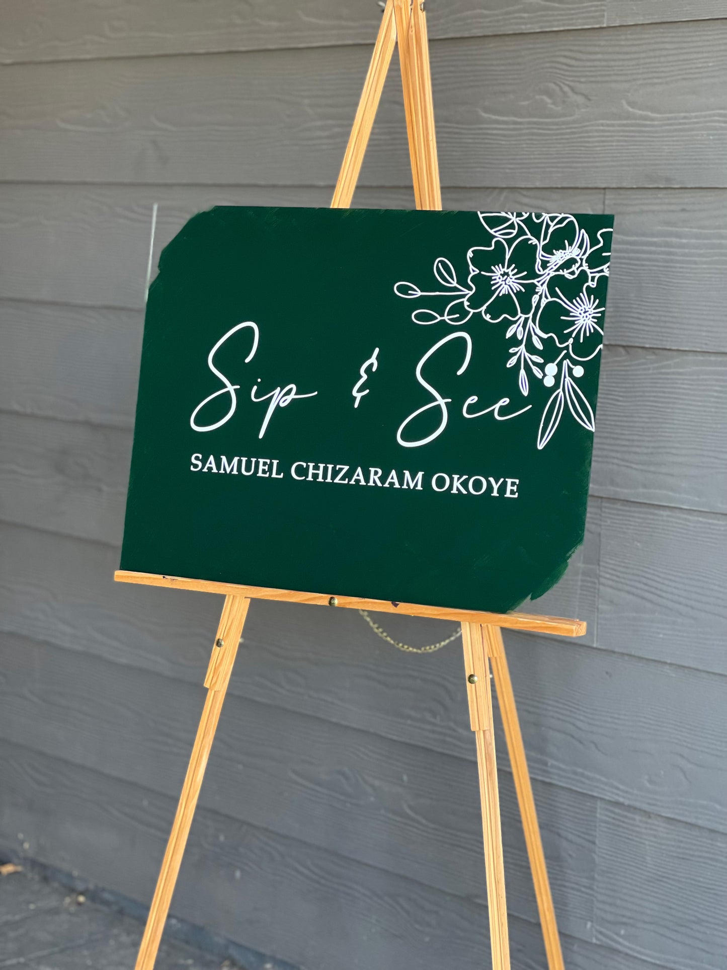 Customer Baby Shower Sign | Custom Event Acrylic Sign