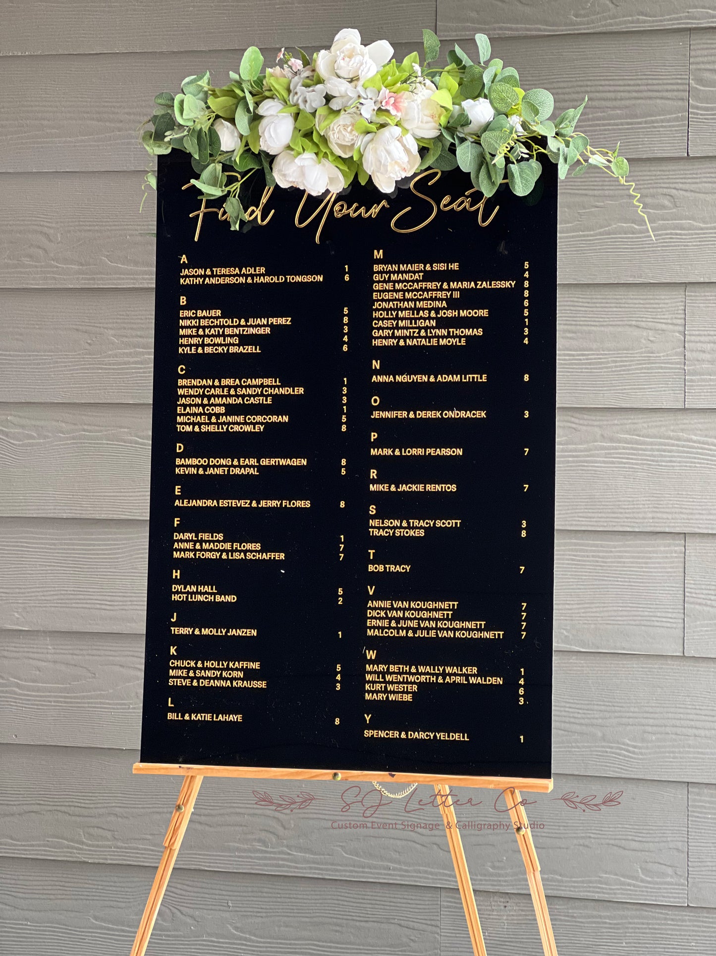 Acrylic Wedding Seating Chart | Find Your Seat Acrylic Wedding Seating Plan