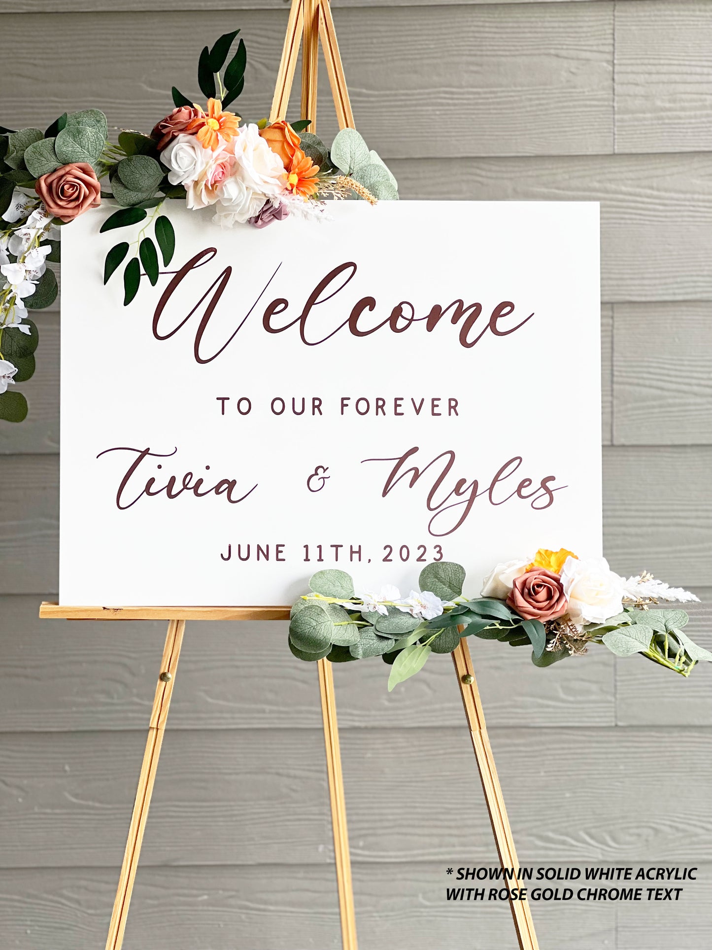 Acrylic Wedding Welcome Sign | Welcome to our Wedding Sign