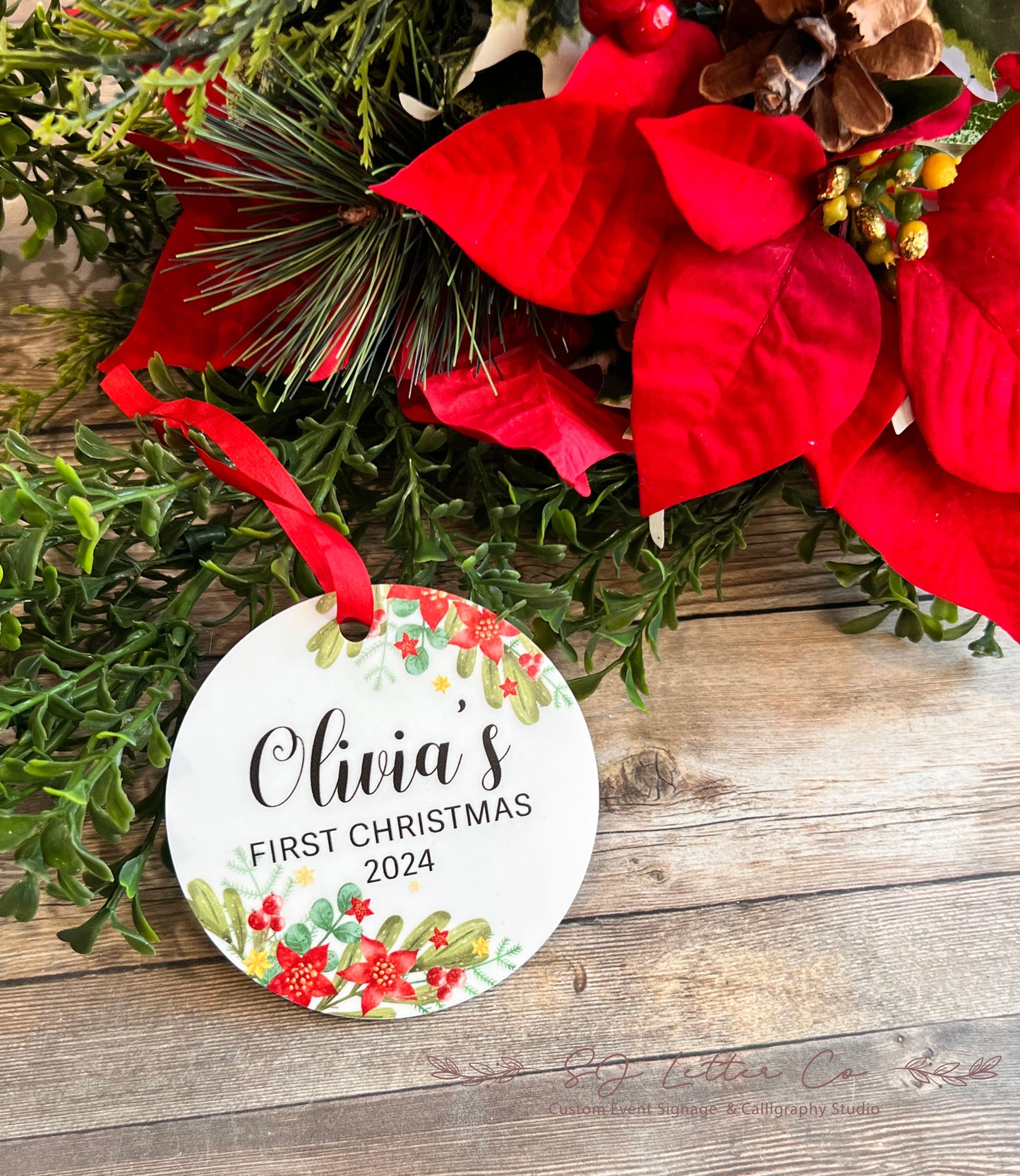 Personalized Acrylic Christmas Ornament | Custom Acrylic Ornaments | Personalized Holiday Ornaments
