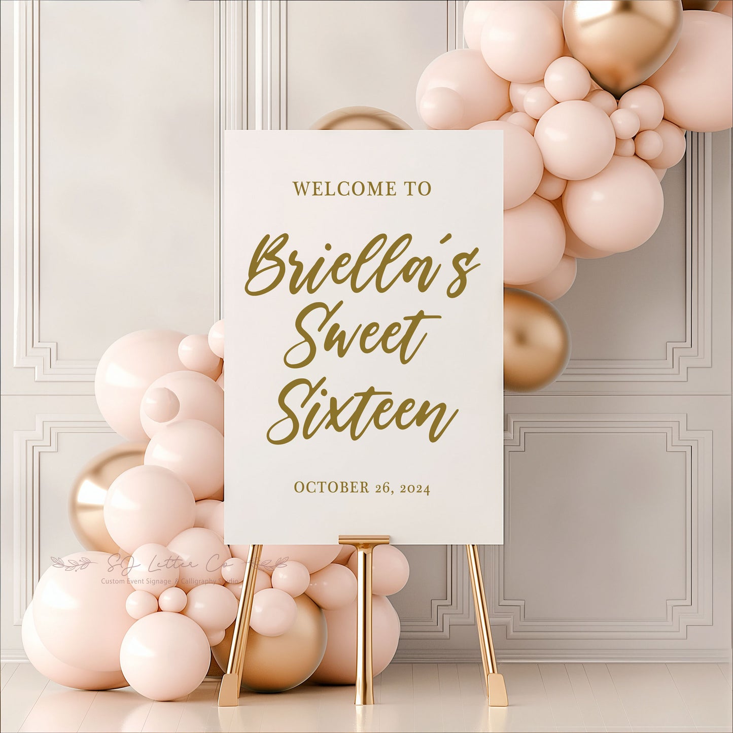 Acrylic Birthday Welcome Sign | Custom Birthday Party Welcome Sign | Sweet Sixteen Party Sign