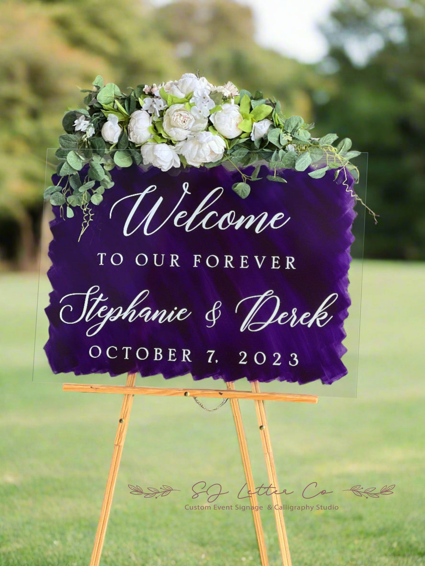 Acrylic Wedding Welcome Sign | Personalized Welcome to our Wedding Acrylic Sign