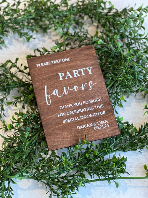 Wooden Wedding Cards & Gifts Sign | Wooden Party Favors Sign | Cards & Gifts Wood Wedding Sign