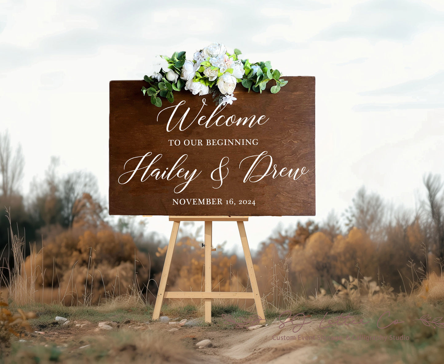 Wood Wedding Welcome Sign | Wood Welcome To Our Wedding Sign | Wood Wedding Sign | Rustic Wedding Welcome Sign