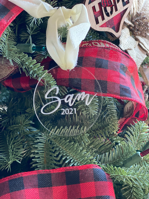 Engraved Personalized Christmas Ornament