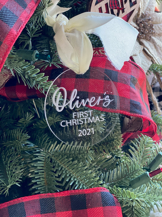 Engraved Personalized Christmas Ornament