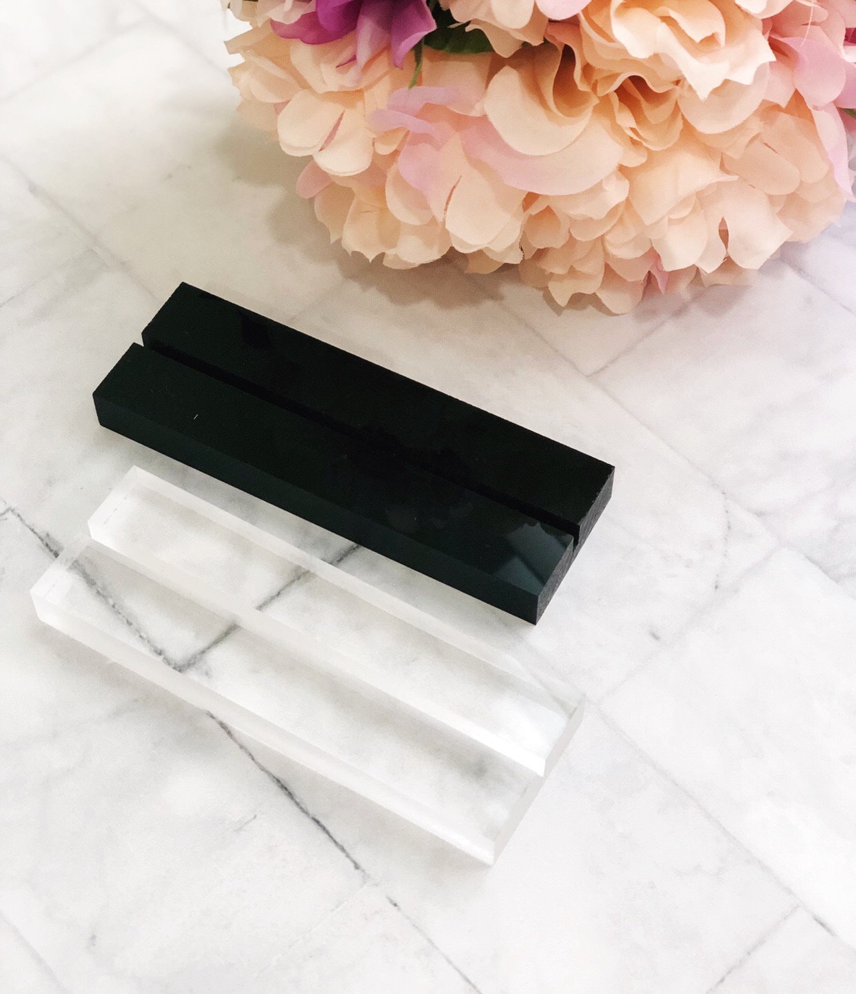 Black Acrylic Sign Holder | Clear Acrylic Stand | Acrylic Wedding Sign Stand