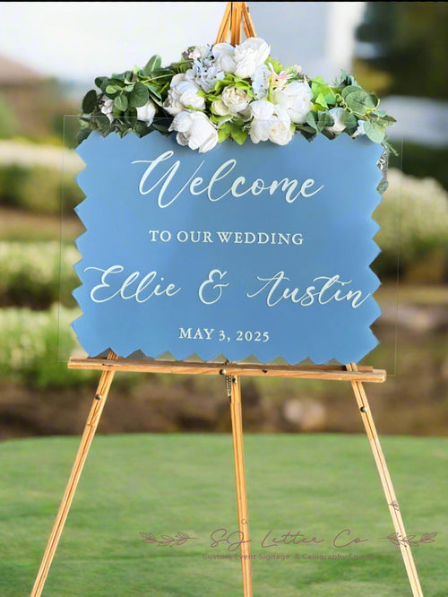 How big are wedding welcome signs | Honestweddingadvice.com