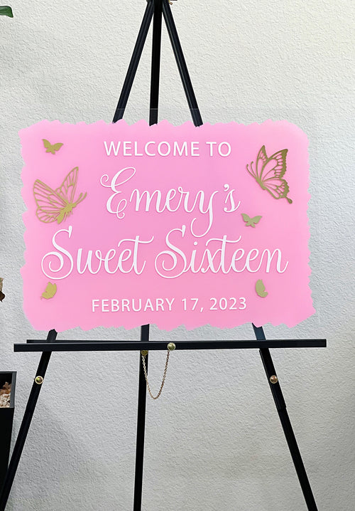 Custom Acrylic Sign | Custom Birthday Sign | Custom Acrylic Wedding Sign | Acrylic Bridal Shower Sign | Baby Shower Sign | Custom Quote