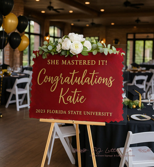 Acrylic Graduation Welcome Sign | Birthday Sign | Custom Acrylic Event Signage