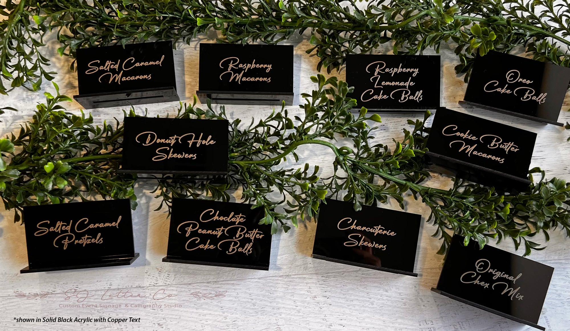 Buffet Label Frame Buffet Food Acrylic Sign / Food Label Signs / Wedding Buffet Name Sign ...