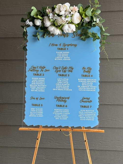 Acrylic Wedding Seating Chart