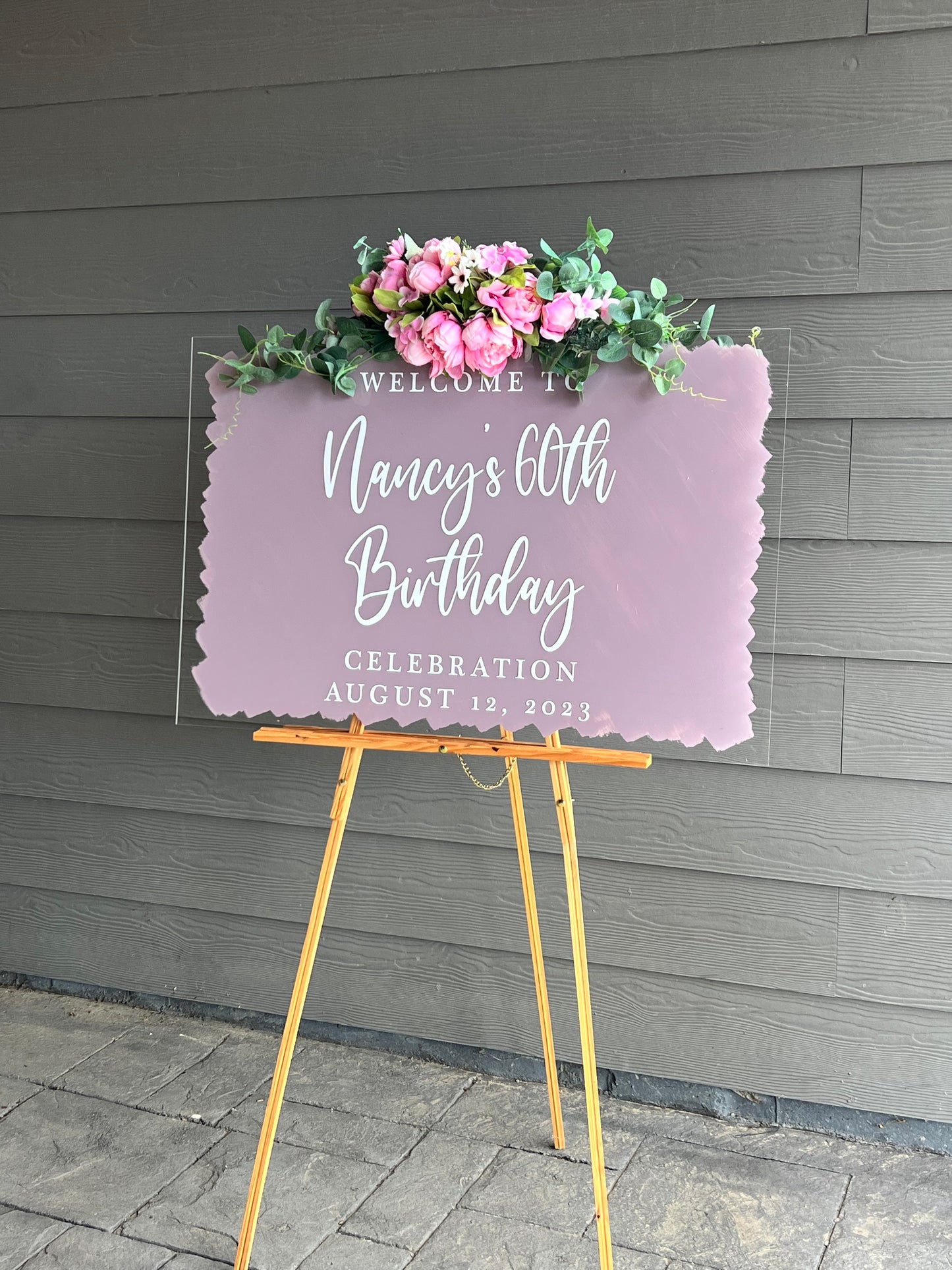 Acrylic Birthday Welcome Sign | Custom Birthday Party Welcome Sign | Sweet Sixteen Party Sign