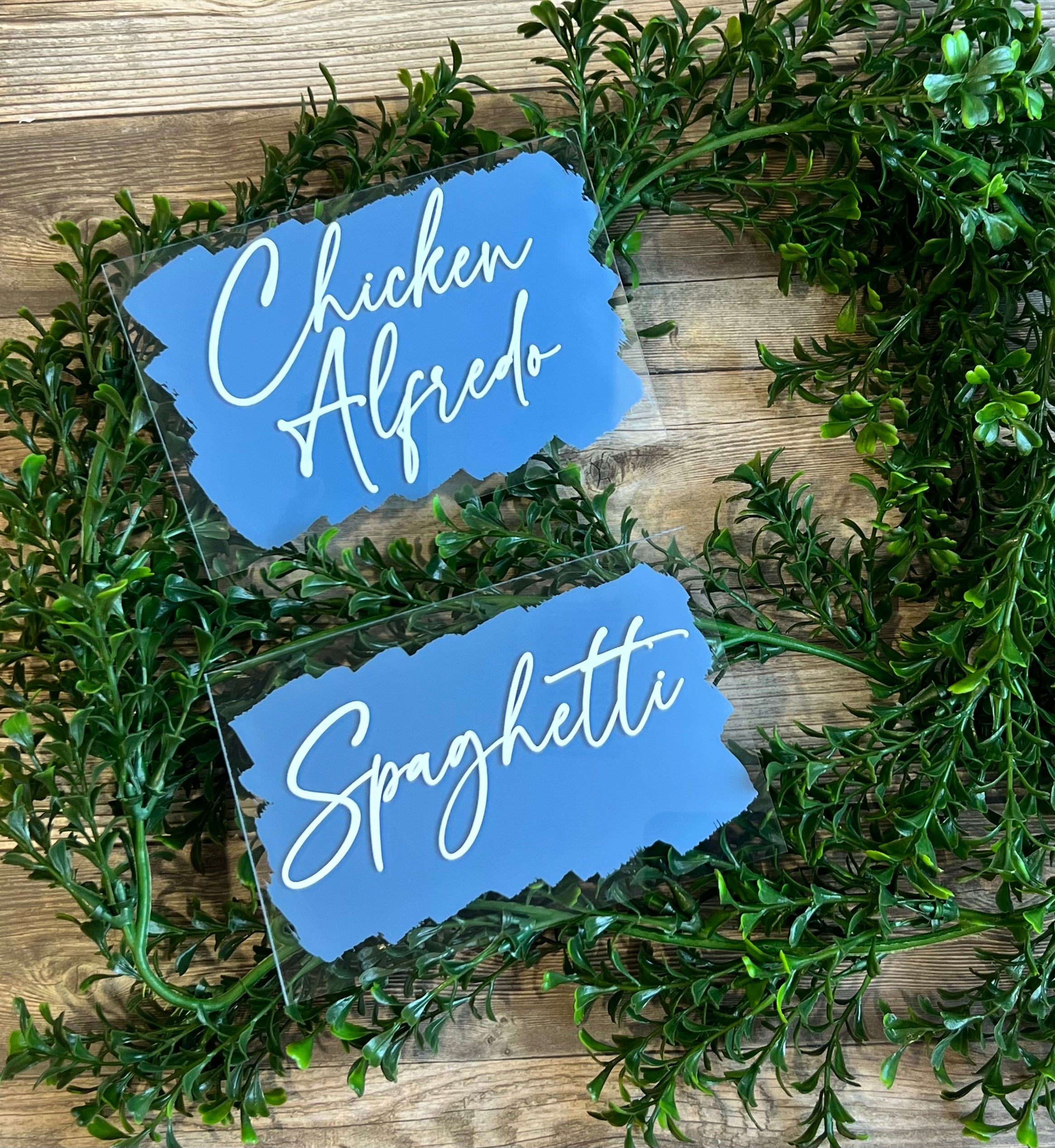 Sign For Buffet Custom Small Acrylic Table Sign | Buffet Food Table Sign | Painted Bac ...