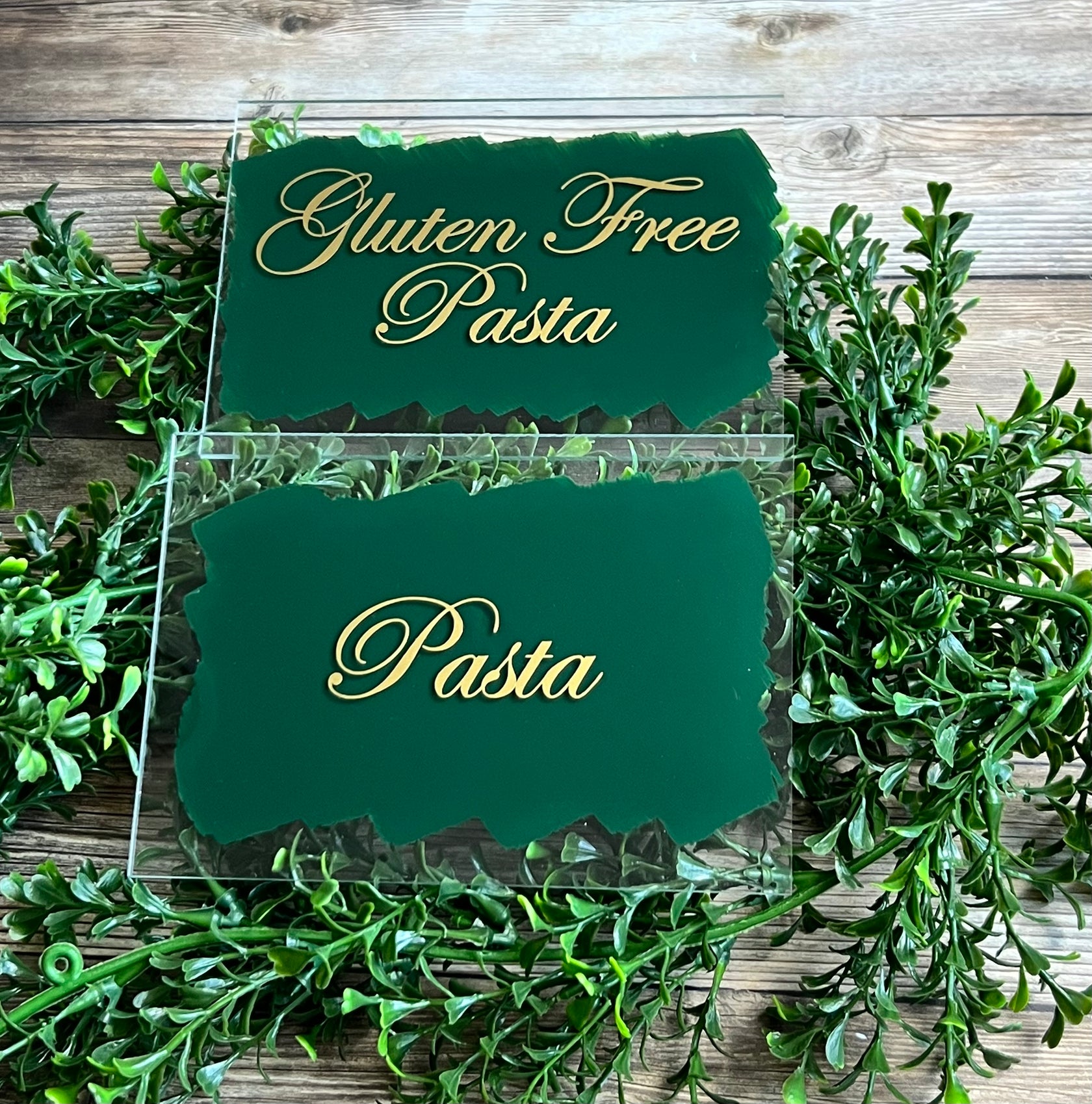 Custom Small Acrylic Table Sign | Buffet Food Table Sign | Painted Bac ...