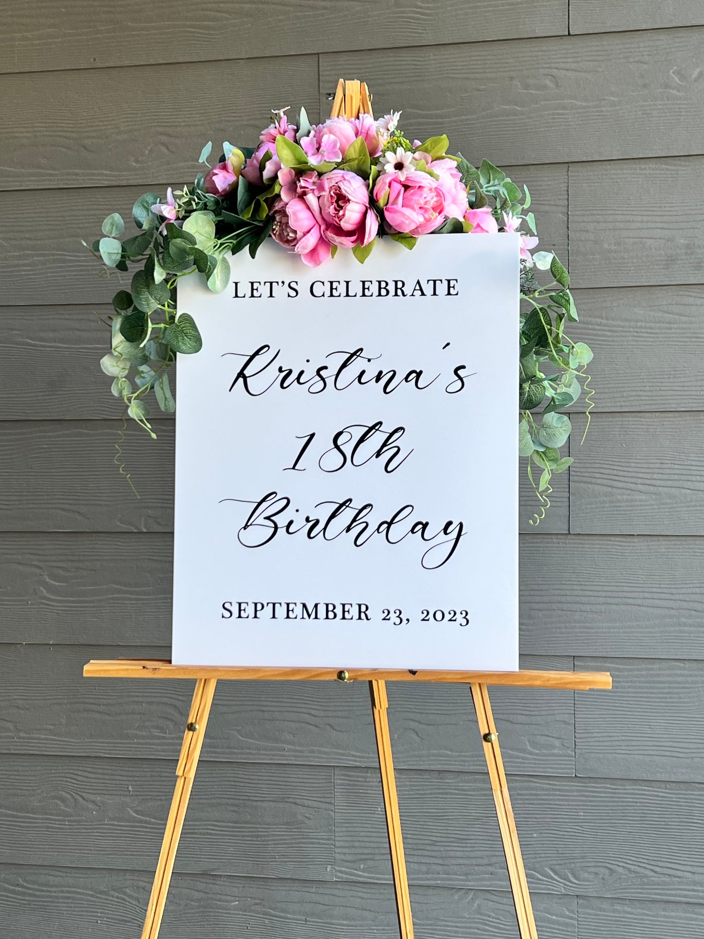 Acrylic Birthday Welcome Sign, Custom Birthday Party Welcome Sign
