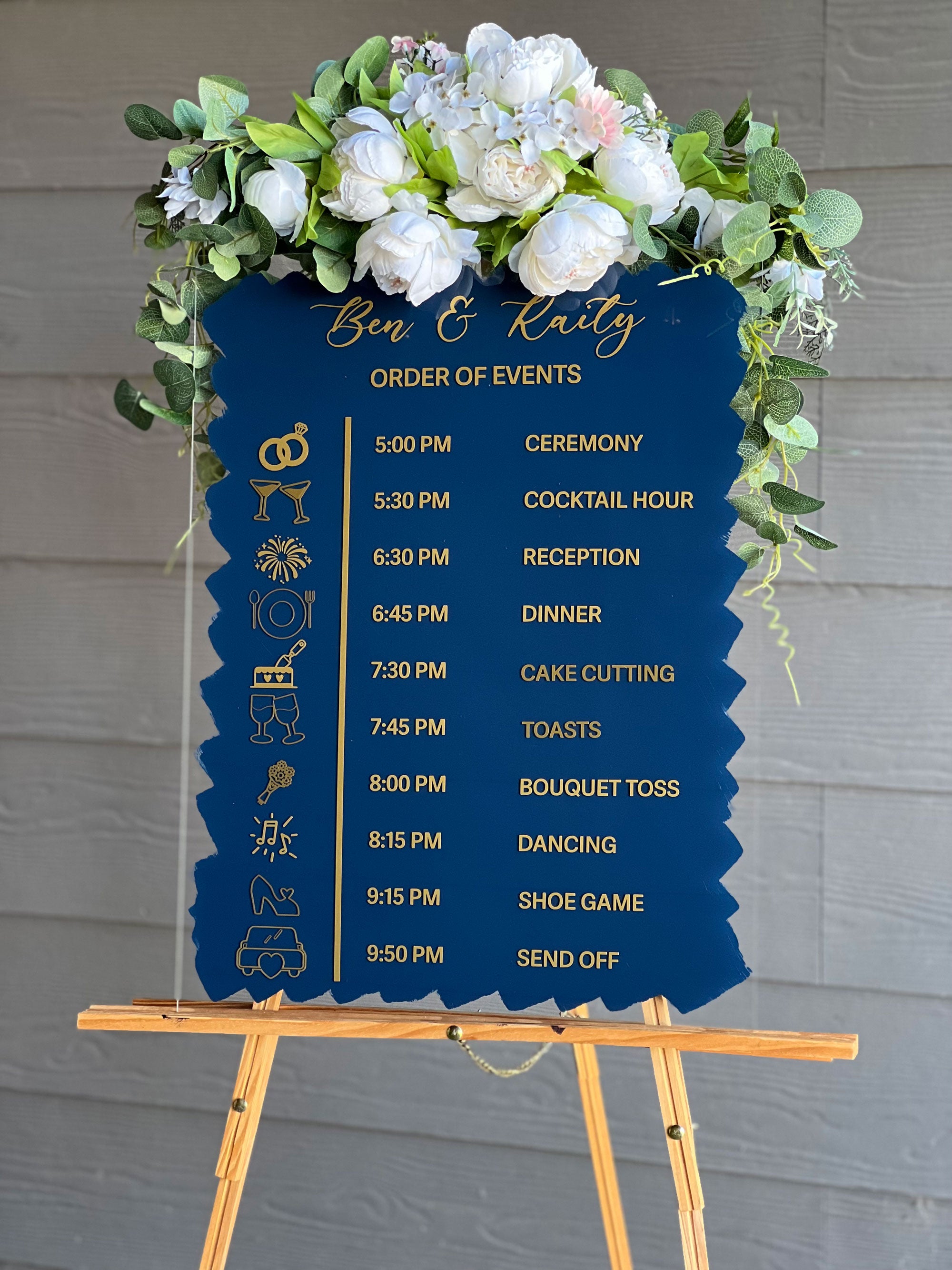 Order of Events Wedding Sign|18 by 24 Acrylic Wedding Sign| Acrylic Order of Events Sign|Clear Acrylic Wedding sold Sign| Customized Wedding Sign