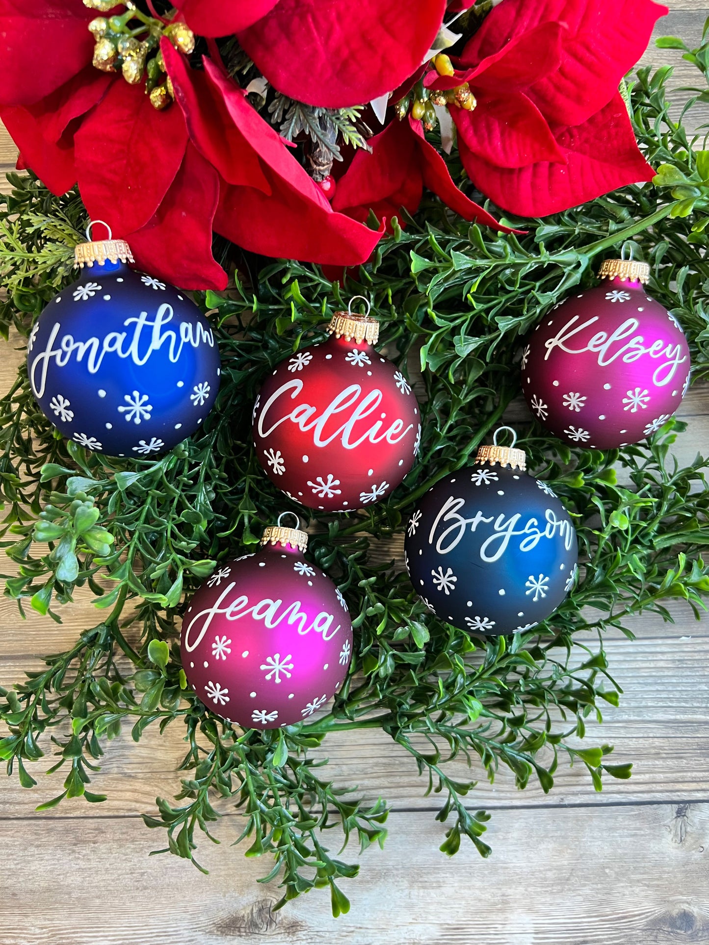 Personalized Christmas Glass Ball Ornament
