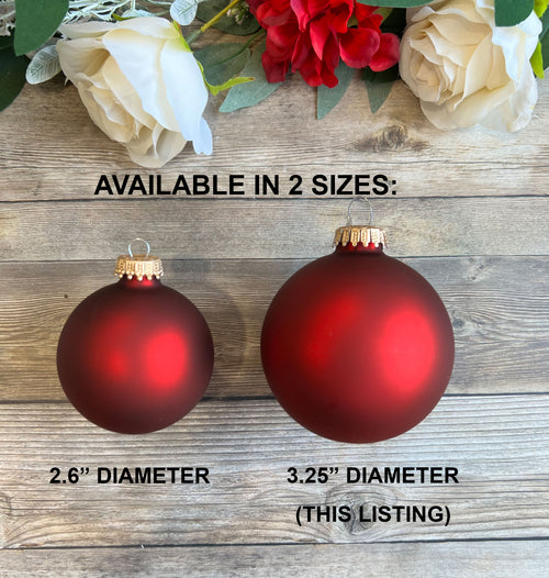 3.25IN Custom Glass Ornament Balls | Personalized Christmas Ornament | Personalized Holiday Ornaments