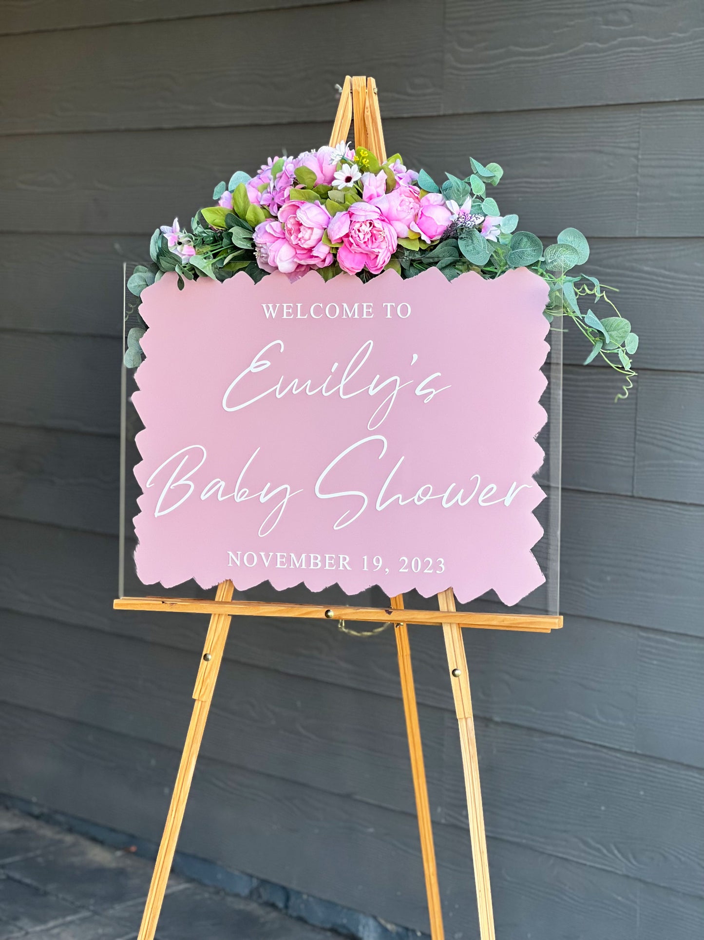Acrylic Baby Shower Welcome Sign | Acrylic Welcome Sign | Gender Reveal Sign