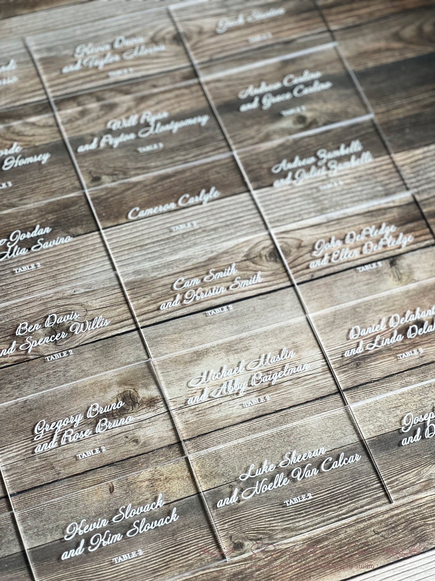 Acrylic Wedding Place Cards | Acrylic Wedding Escort Cards