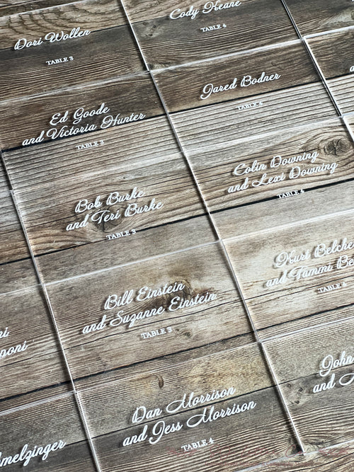 Acrylic Wedding Place Cards | Acrylic Wedding Escort Cards