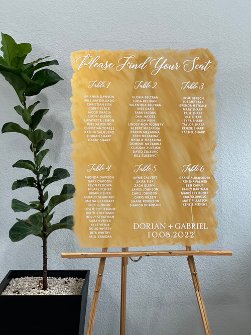 Acrylic Wedding Seating Chart