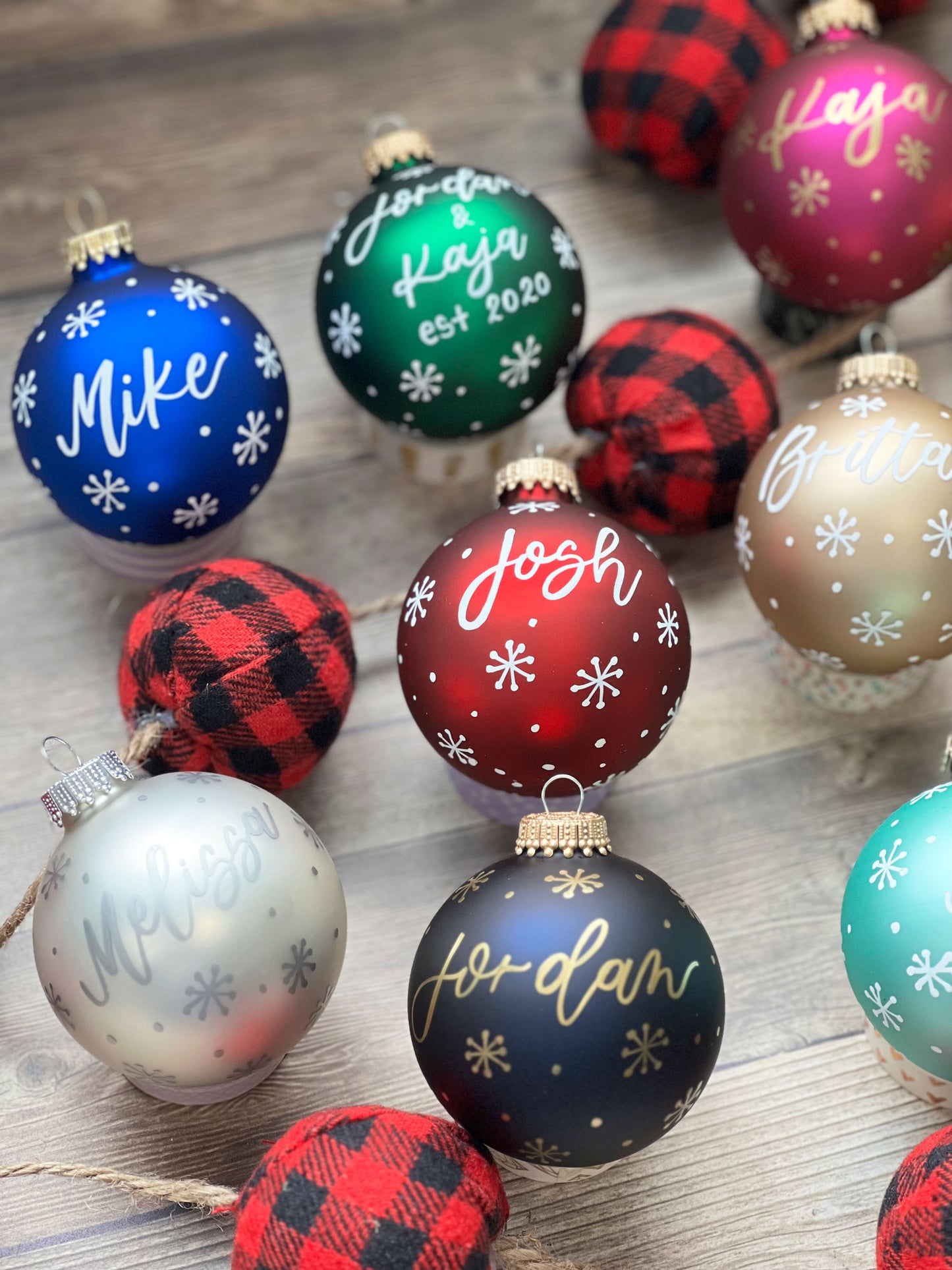 2.6IN Personalized Christmas Ball Ornament | Custom Glass Ornament Balls | Personalized Holiday Ornaments