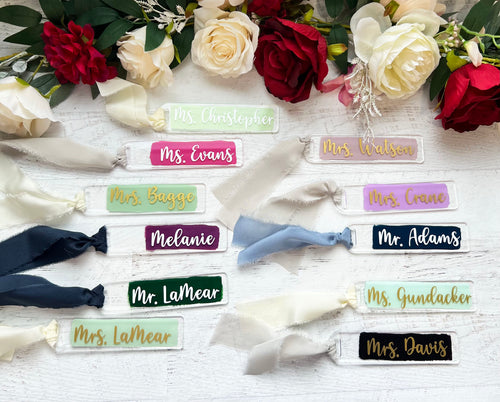 Personalized Acrylic Bookmark  Personalized Wedding Favors
