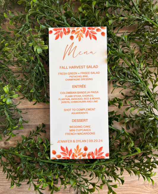October Menu Sign Drink / Menu Signs – SJ Letter Co