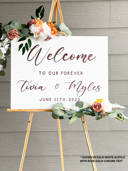 Acrylic Welcome Sign Wedding
