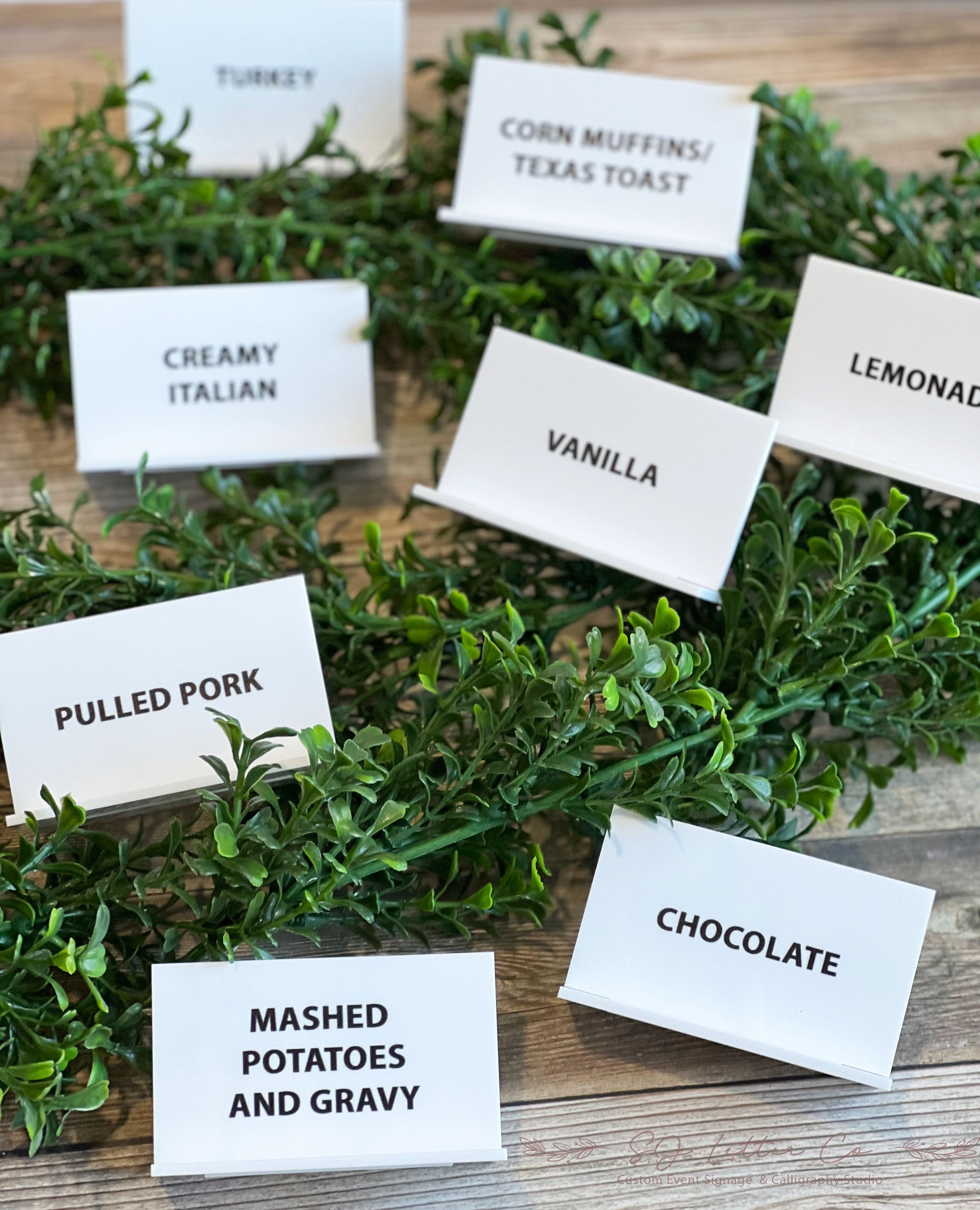 Buffet Label Frame Buffet Food Acrylic Sign / Food Label Signs / Wedding Buffet Name Sign ...