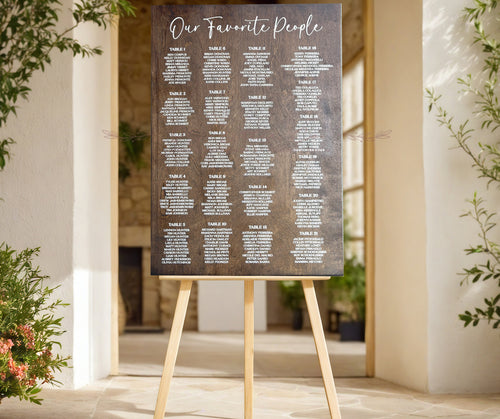 Wood Wedding Seating Chart | Wood Seating Chart Event Sign | Party Seating Chart Sign | Wood Wedding Sign