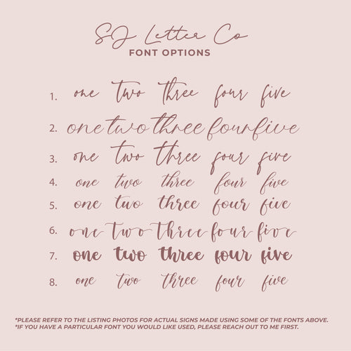 Black Acrylic Wedding Table Number Sign