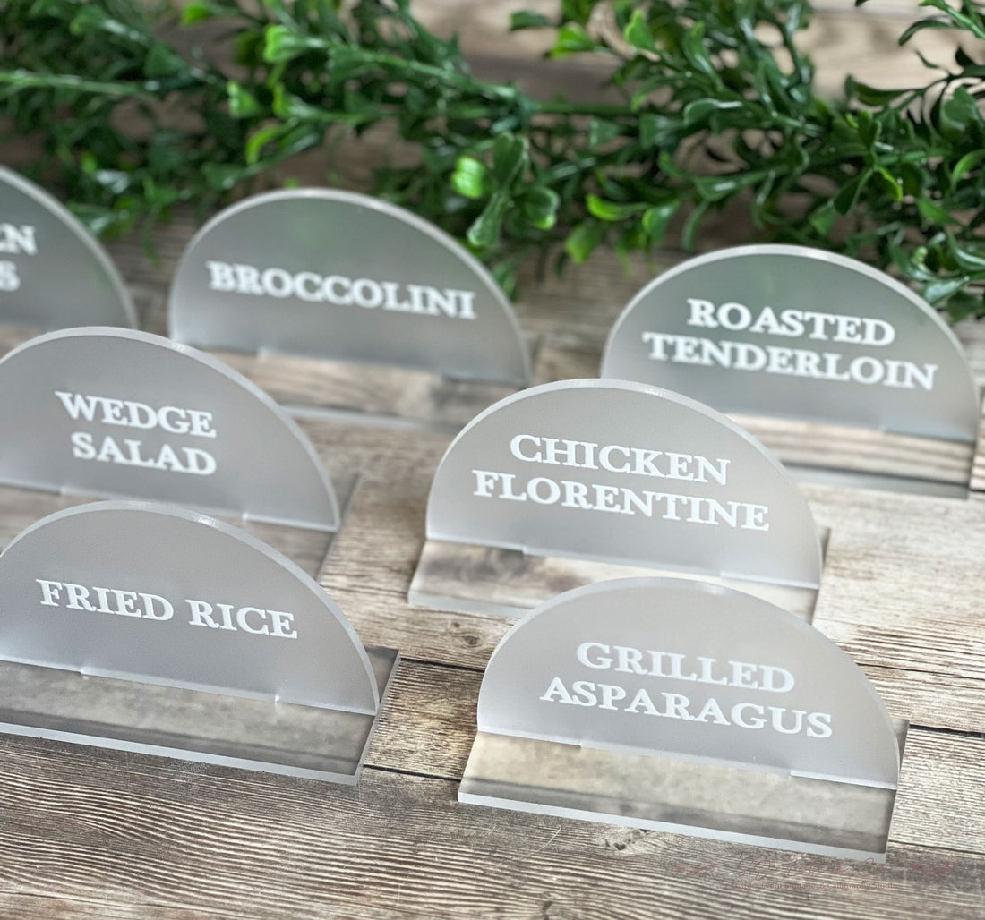 Buffet Label Frame Buffet Food Acrylic Sign / Food Label Signs / Store Product Label / We ...