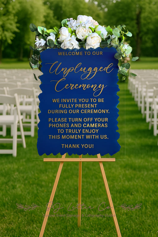 Unplugged Wedding Ceremony Sign | Acrylic Wedding Sign | Wedding Welcome Sign | Acrylic Welcome Sign | Custom Quote Sign
