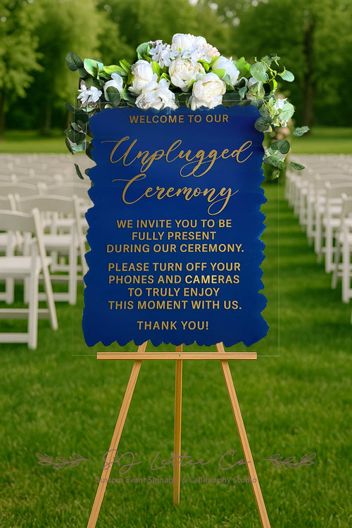 Unplugged Wedding Ceremony Sign | Acrylic Wedding Sign | Wedding Welcome Sign | Acrylic Welcome Sign | Custom Quote Sign