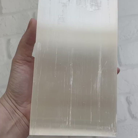Large Selenite Slab for Charging Crystals and Stones