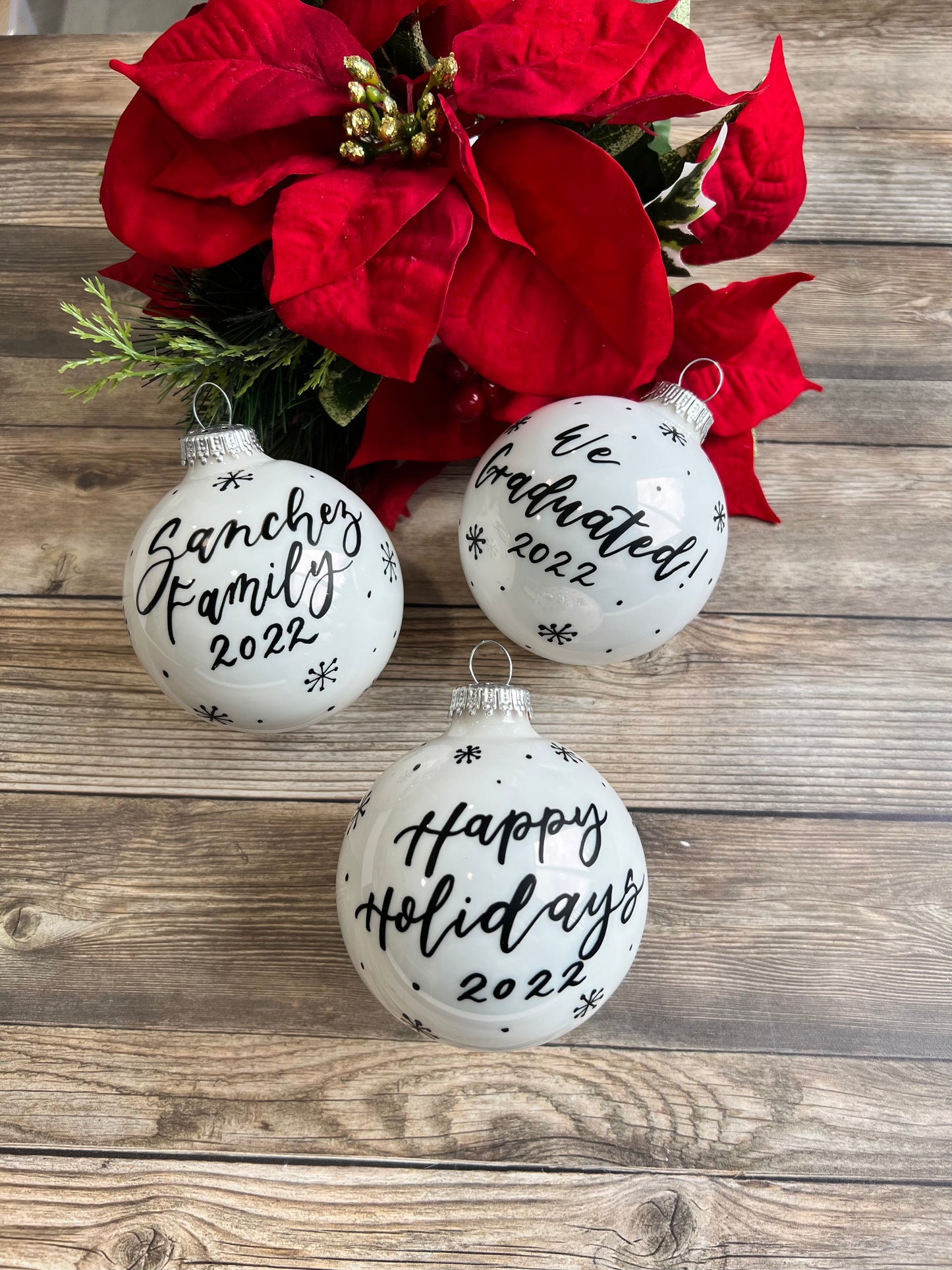 Large Personalized Christmas Ornaments, Milestone Keepsake Christmas Ornaments