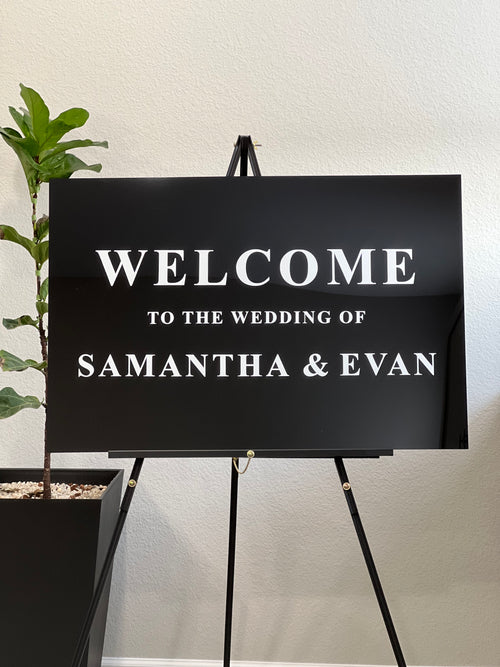 Acrylic Wedding Welcome Sign | Welcome to our Wedding Sign